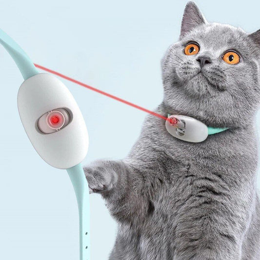 Smart Laser Tease Cat Collar Electric USB Charging Kitten Wearable