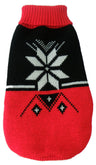 Snow Flake Cable-Knit Ribbed Fashion Turtle Neck Dog Sweater, Style LDQ7