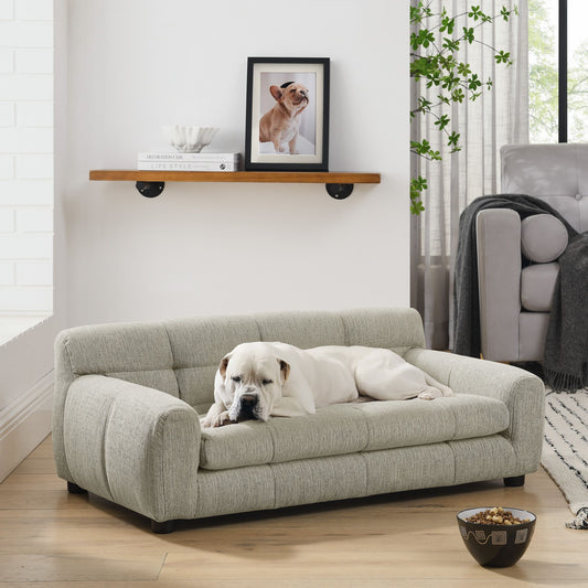Soft and Comfortable Pet Sofa with Backrest and Armrests, Suitable