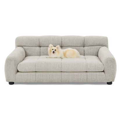 Soft and Comfortable Pet Sofa with Backrest and Armrests, Suitable