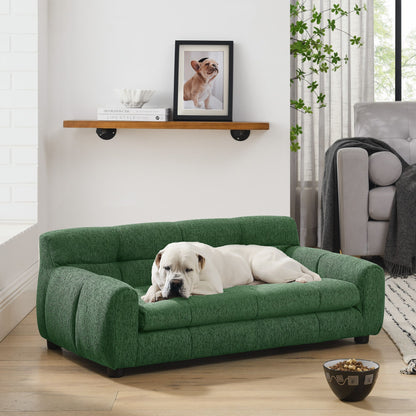 Soft and Comfortable Pet Sofa with Backrest and Armrests, Suitable