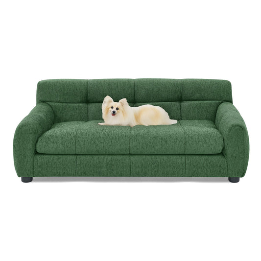 Soft and Comfortable Pet Sofa with Backrest and Armrests, Suitable