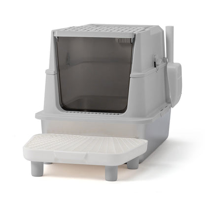Stainless Steel Cat Litter Box, Covered Extra Large Cat Litter Box