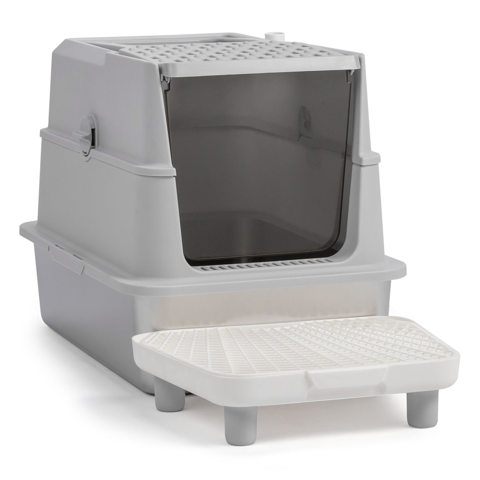 Stainless Steel Cat Litter Box, Covered Extra Large Cat Litter Box