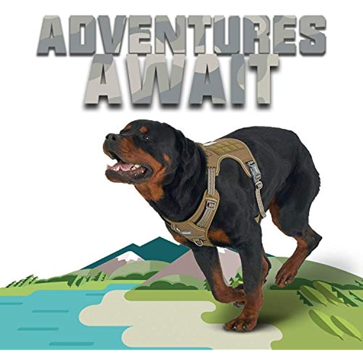 Tactical Dog Harness for Small Medium Dogs No Pull