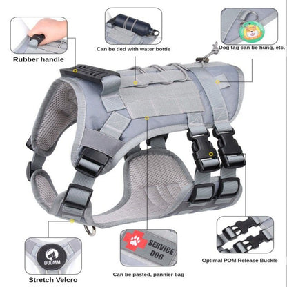 Tactical Dog Harness for Small Medium Large Dog; Dog Harness Vest