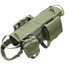 Tactical Dog Harness with Pouches; Adjustable Harness with 3