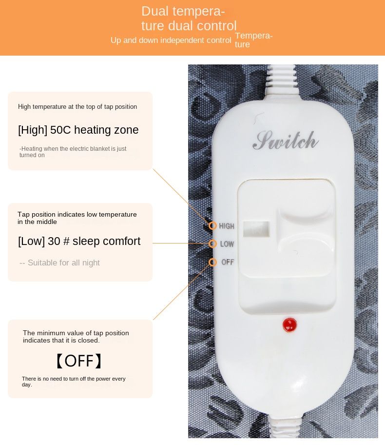 Temperature-Adjustable Pet Electric Blanket Waterproof Bite-Proof