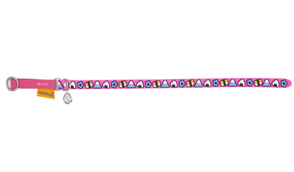 Touchcat Bell-Chime Designer Rubberized Cat Collar with Stainless Steel Hooks