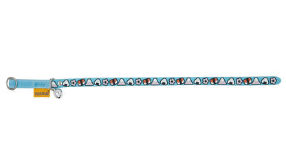 Touchcat Bell-Chime Designer Rubberized Cat Collar with Stainless Steel Hooks