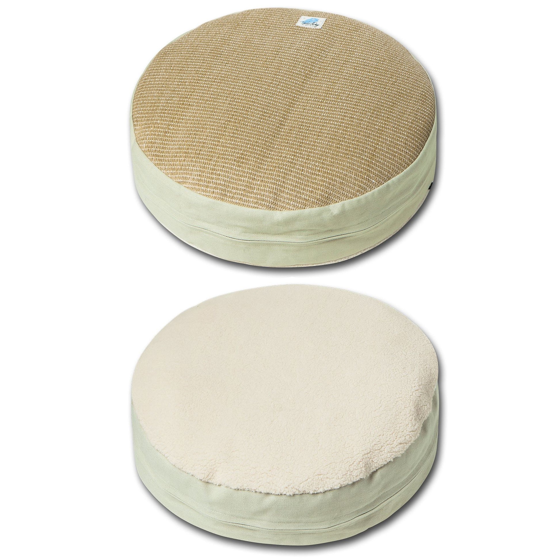 Touchcat Rounded Scratching Cat Bed with Teaser Toy