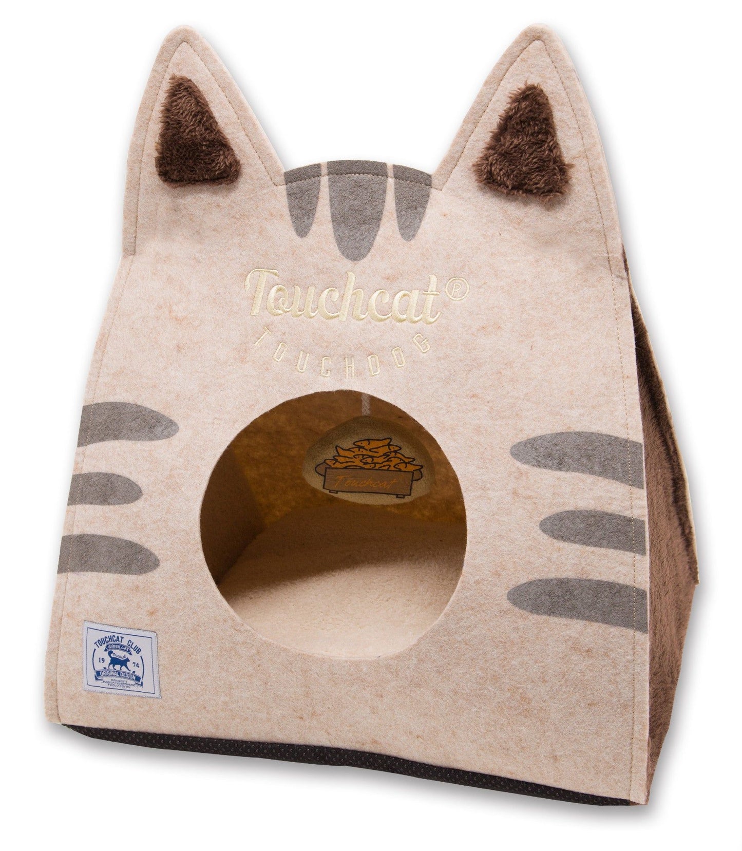 Touchcat Travel on-the-Go Collapsible Folding Cat Pet Bed House with Toy