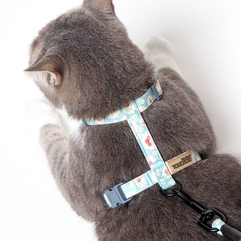 Touchcat Durable Cable Cat Harness and Leash Combo