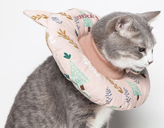 Licking and Scratching Adjustable Pillow Cat Neck Protector