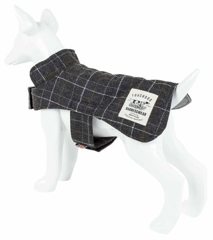Touchdog 2-in-1 Windowpane Plaided Dog Jacket with Matching Reversible Dog