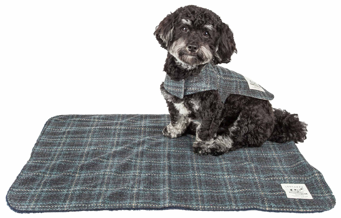 Touchdog 2-in-1 Windowpane Plaided Dog Jacket with Matching Reversible Dog
