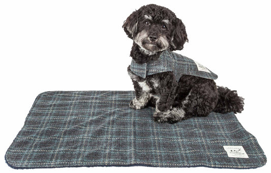 Touchdog 2-in-1 Windowpane Plaided Dog Jacket with Matching Reversible Dog