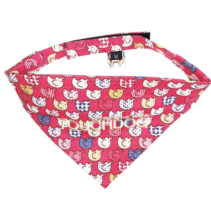 Touchdog Elephant Patterned Fashionable Velcro Bandana