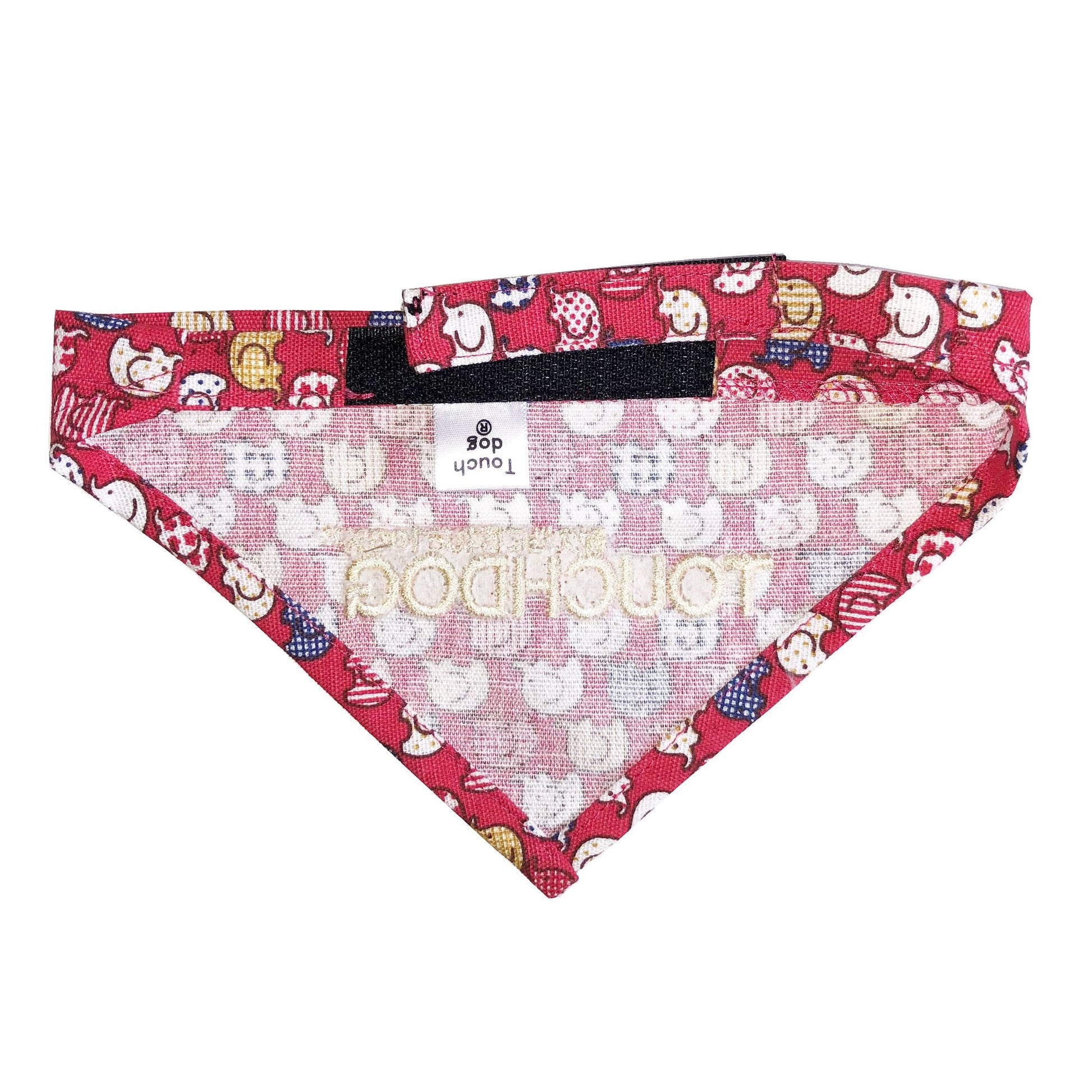 Touchdog Elephant Patterned Fashionable Velcro Bandana