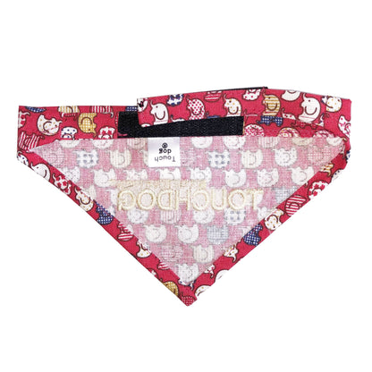 Touchdog Elephant Patterned Fashionable Velcro Bandana