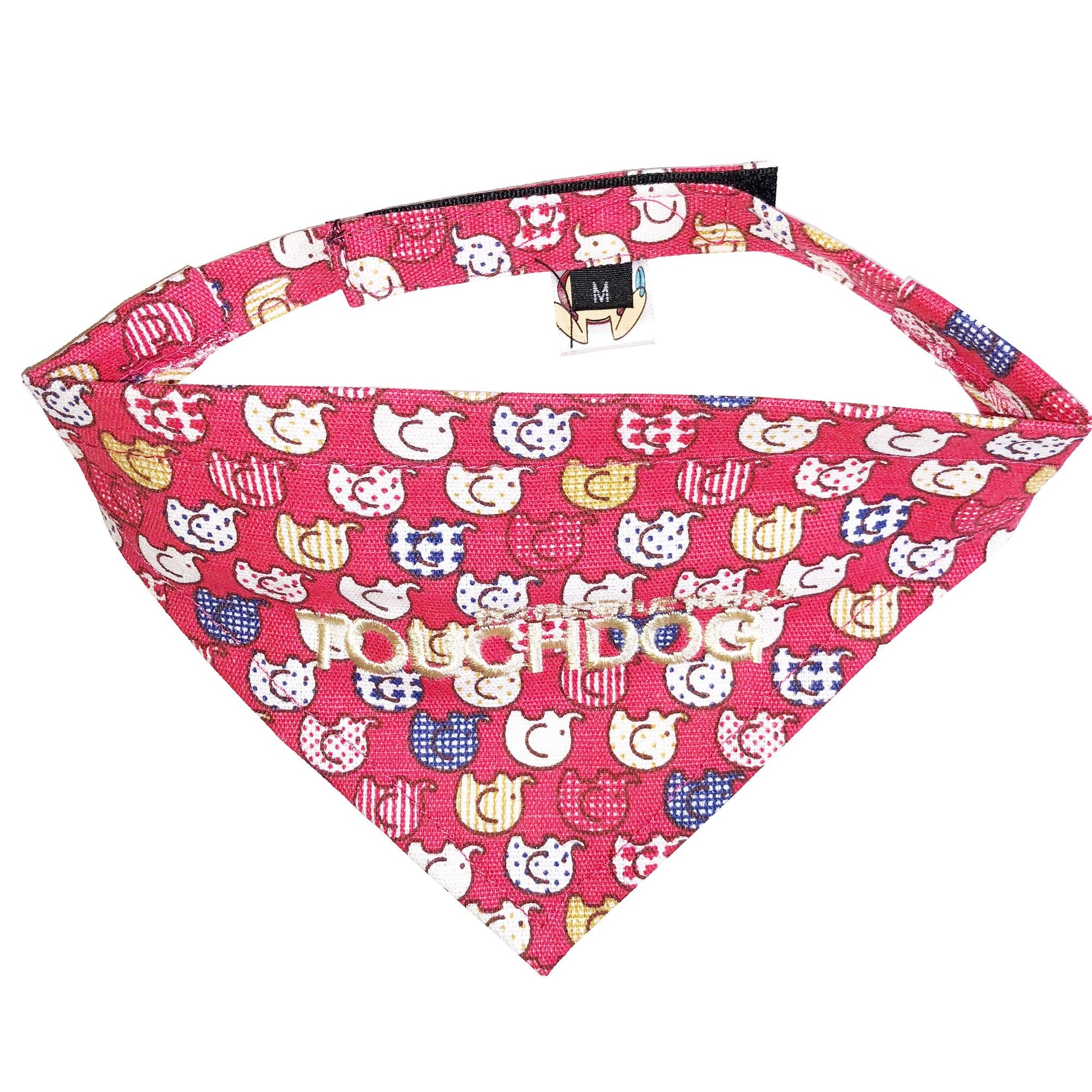 Touchdog Elephant Patterned Fashionable Velcro Bandana