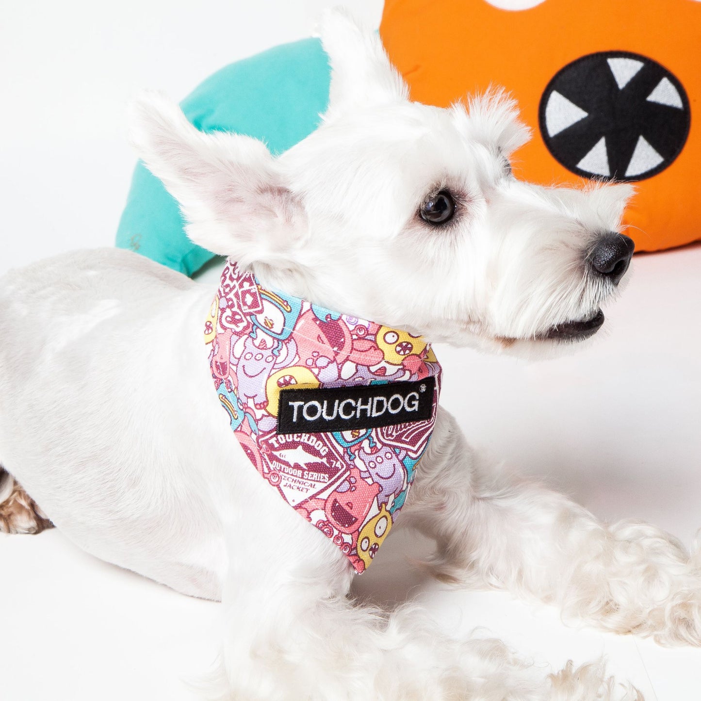 Touchdog Plaid Patterned Fashionable Velcro Bandana