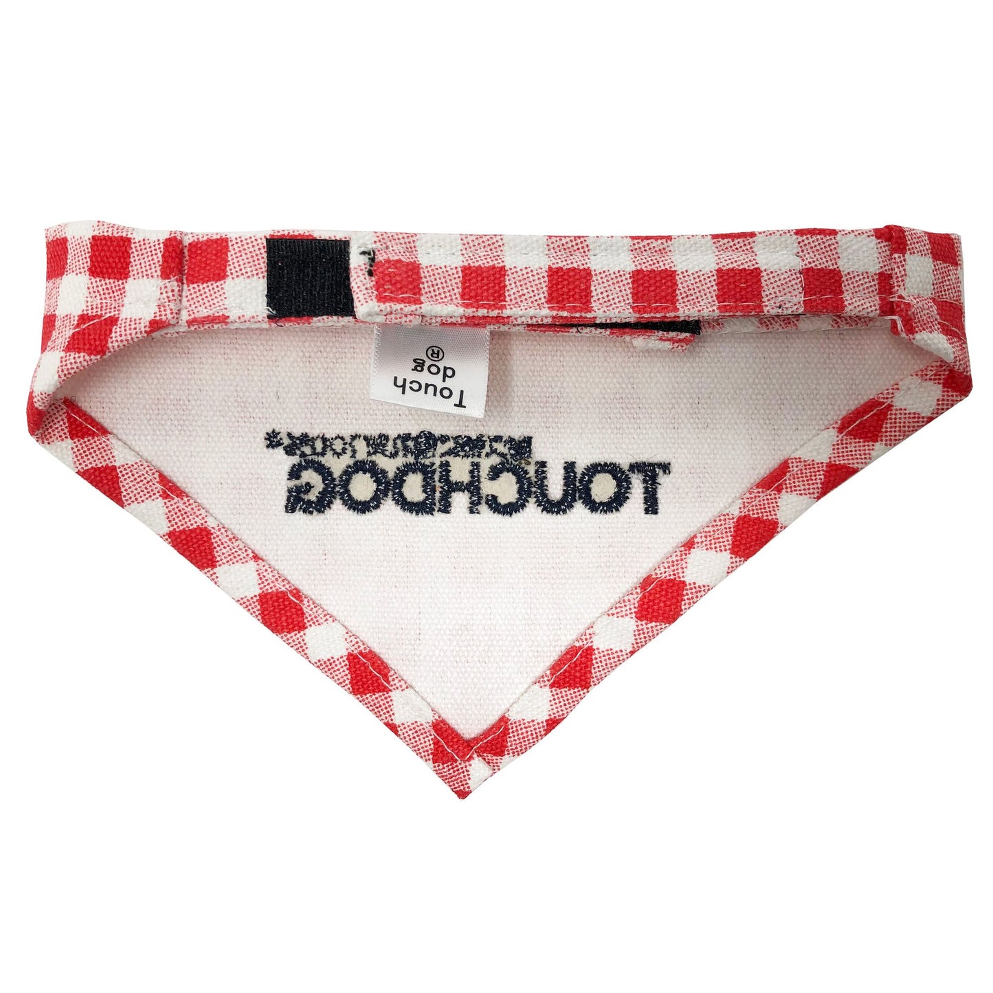 Touchdog Plaid Patterned Fashionable Velcro Bandana