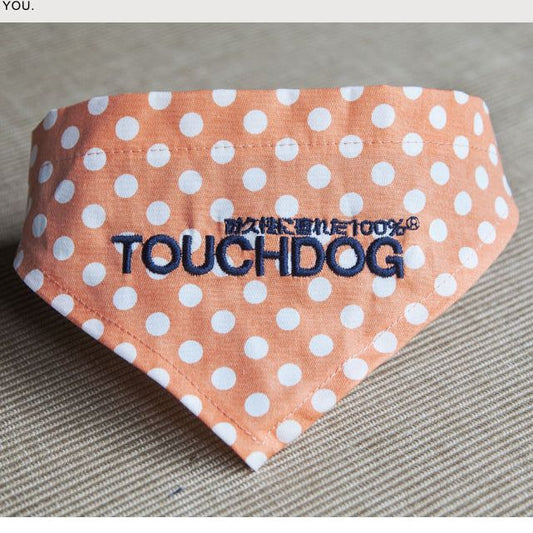 Touchdog Polka Patterned Fashionable Velcro Bandana