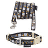 Touchdog Designer Embroidered Fashion Pet Dog Leash and Collar Combination