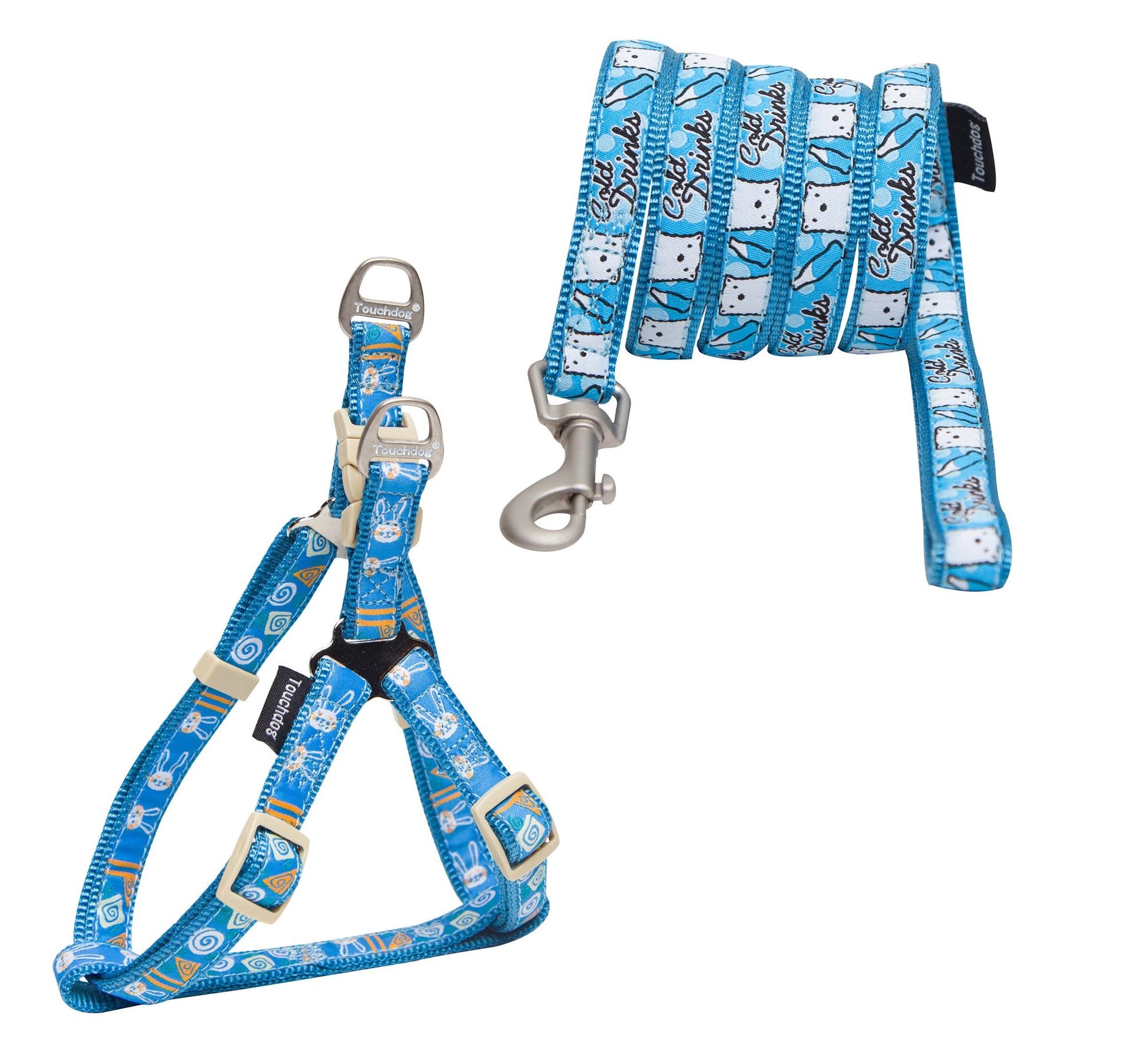 Designer Embroidered Fashion Pet Dog Leash and Harness Combination