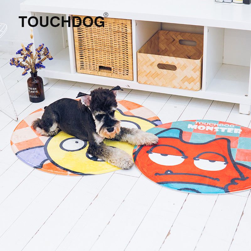 Touchdog Cartoon Flying Critter Monster Rounded Cat and Dog Mat
