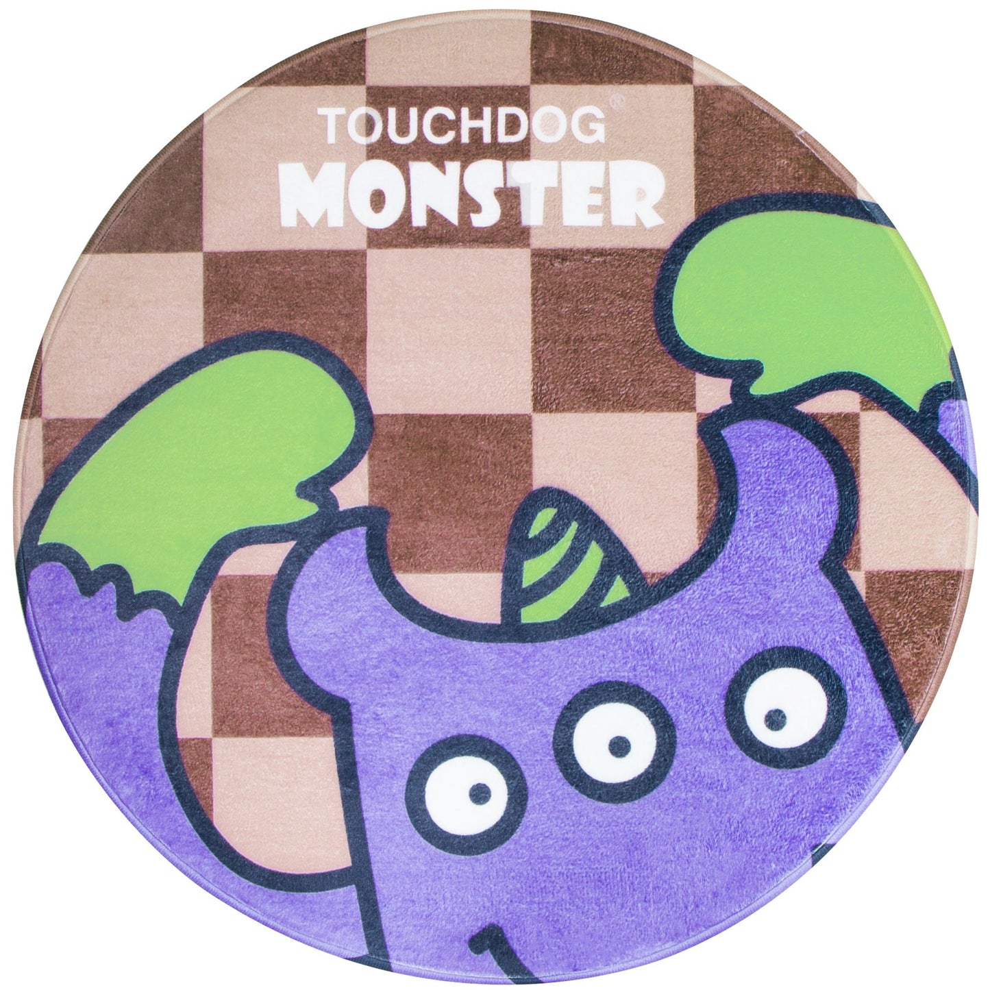 Cartoon Three-Eyed Monster Rounded Cat and Dog Mat