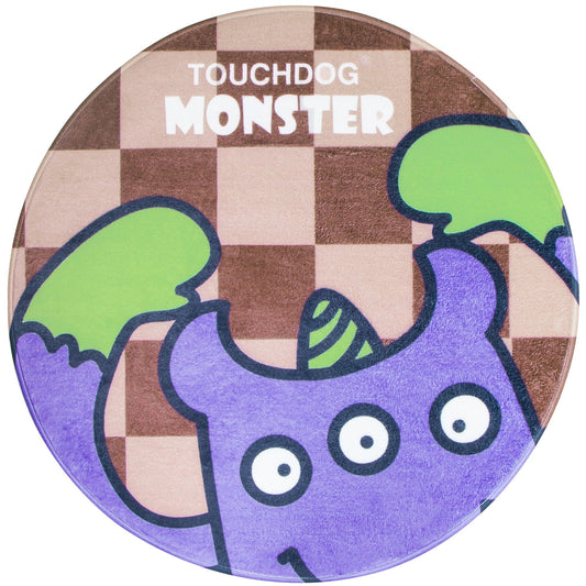 Cartoon Three-Eyed Monster Rounded Cat and Dog Mat
