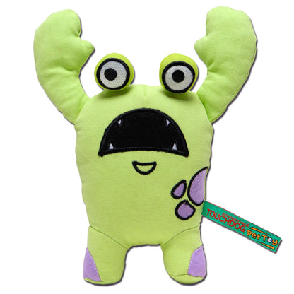 Touchdog Cartoon up-for-Crabs Monster Plush Dog Toy