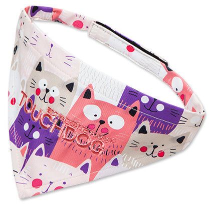 Touchdog Fashion Designer Printed Velcro Dog Bandana