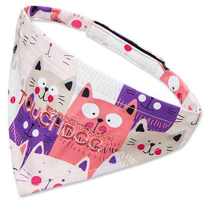 Touchdog Fashion Designer Printed Velcro Dog Bandana