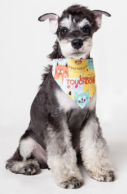 Touchdog Fashion Designer Printed Velcro Dog Bandana