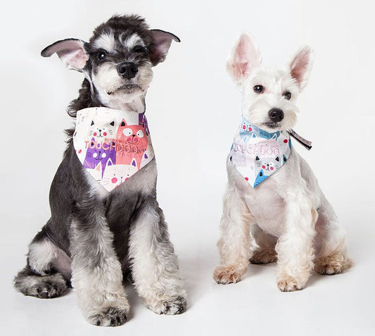 Touchdog Fashion Designer Printed Velcro Dog Bandana