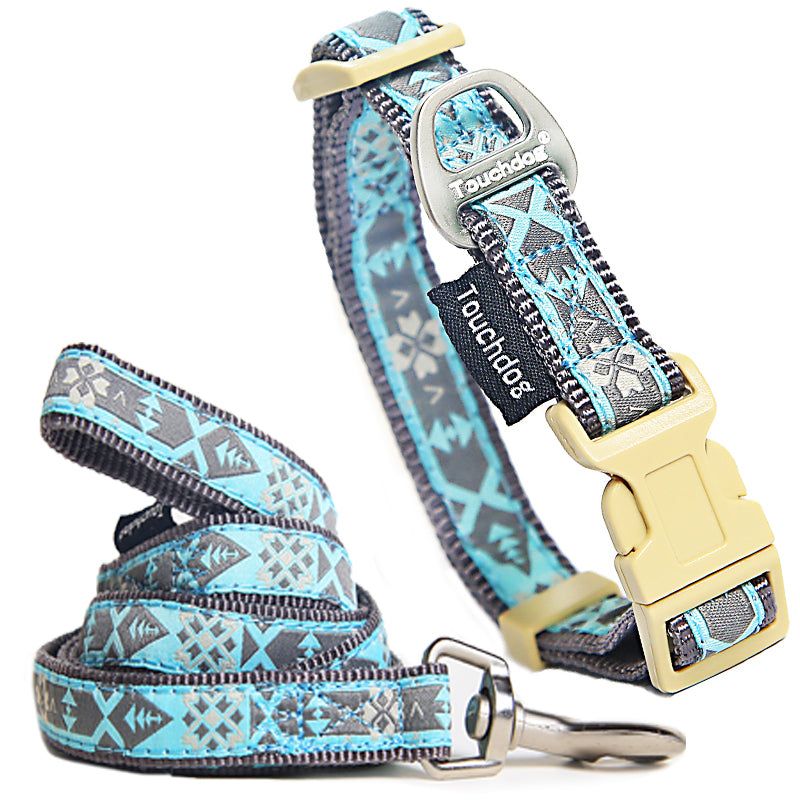 Touchdog Tough Stitched Embroidered Collar and Leash