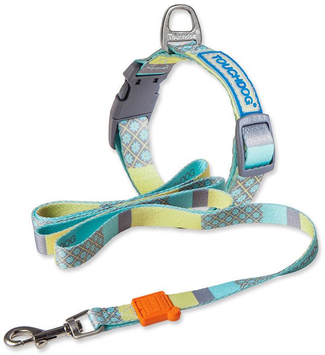 Touchdog 2-in-1 Matching Fashion Designer Printed Dog Leash and Collar