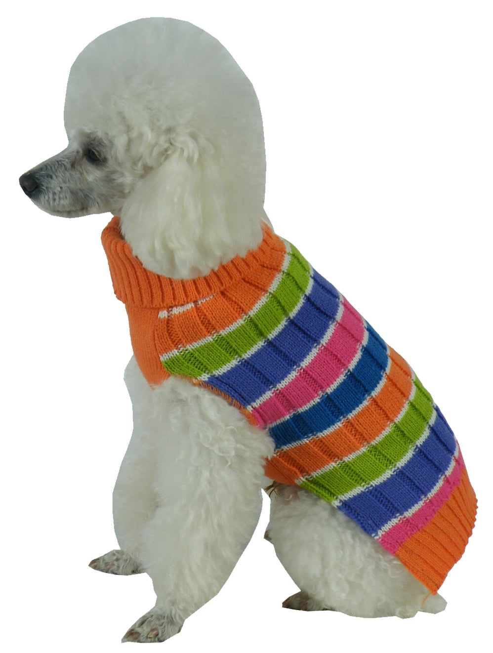 Tutti-Beauty Rainbow Heavy Cable Knitted Ribbed Designer Turtle