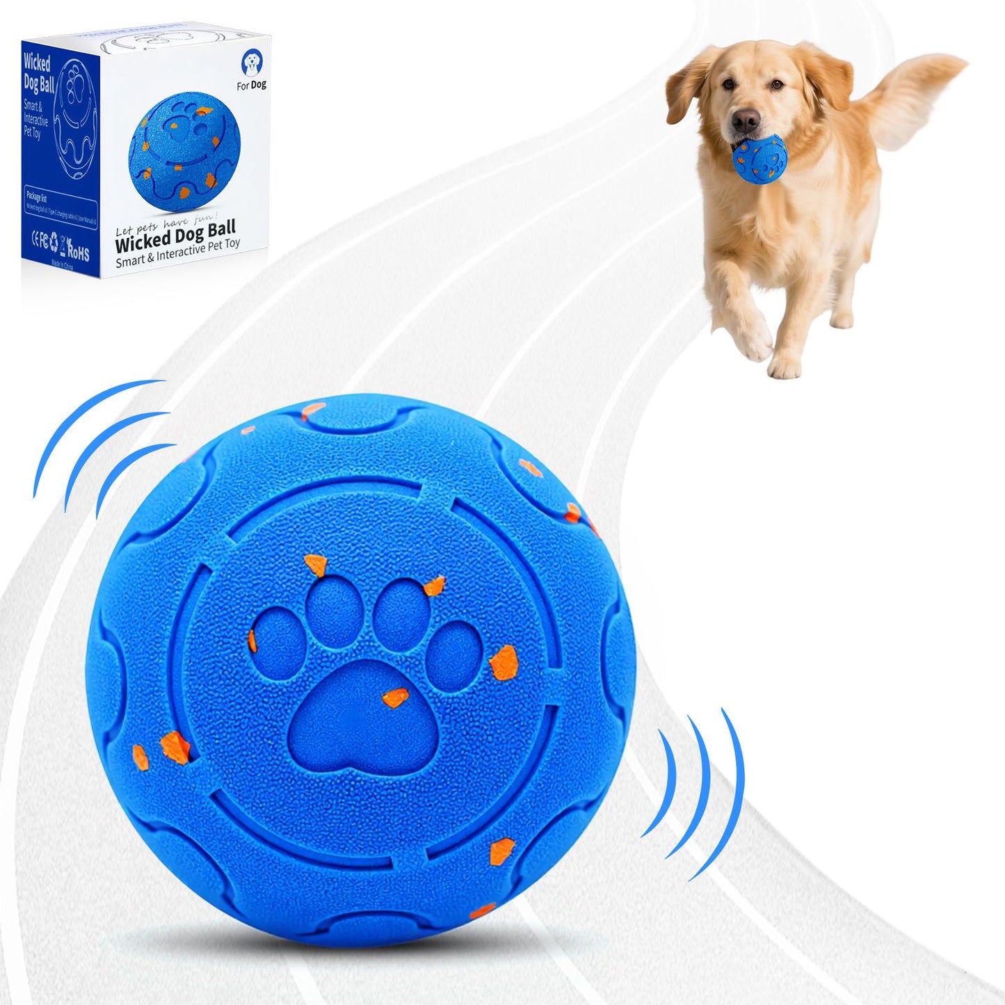 Ultra-Durable Chew-Proof Dog Ball - Smart Motion-Activated Jumping