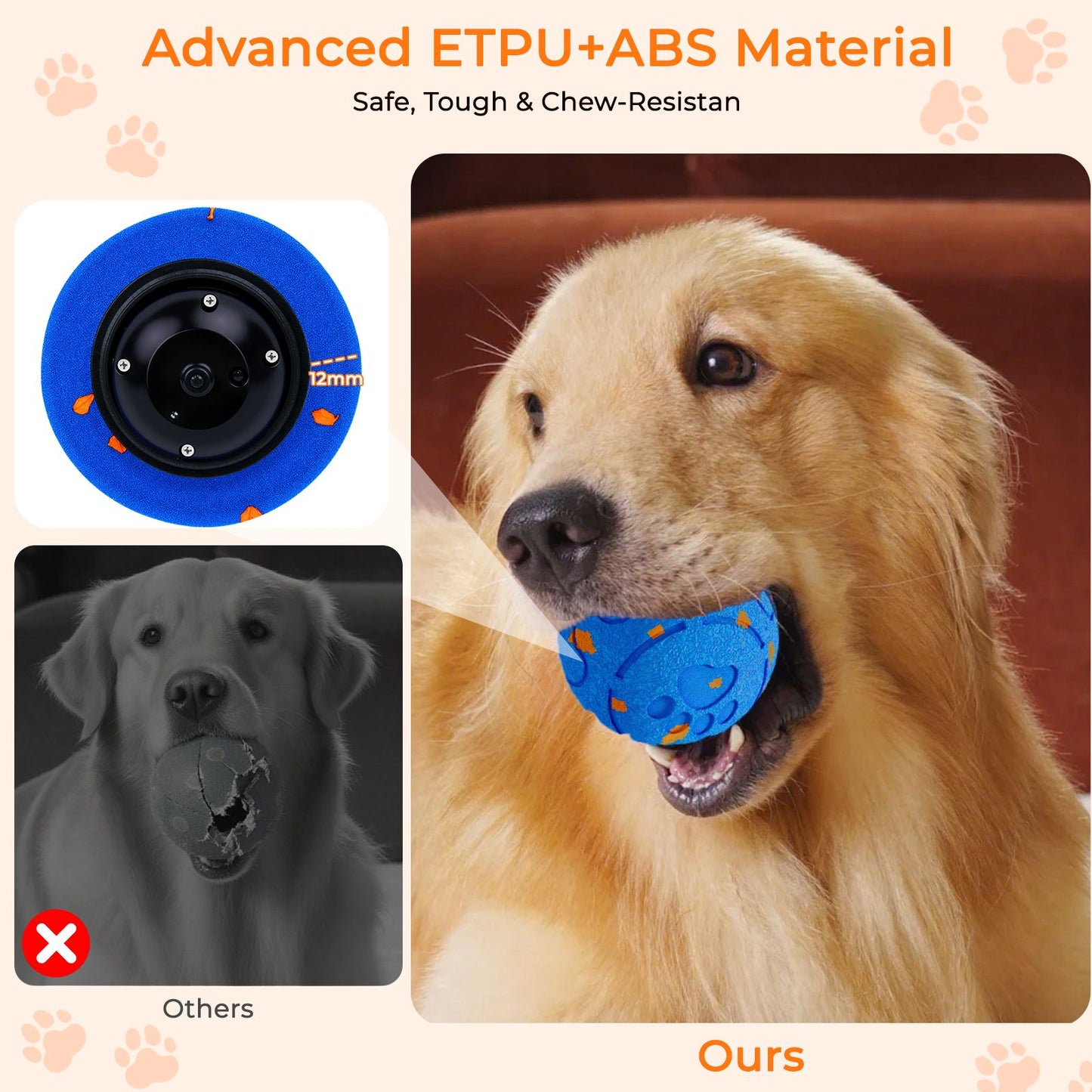 Ultra-Durable Chew-Proof Dog Ball - Smart Motion-Activated Jumping