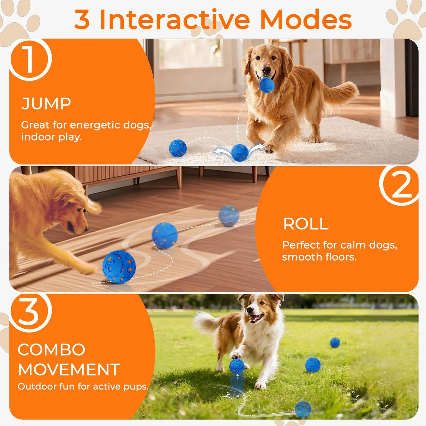 Ultra-Durable Chew-Proof Dog Ball - Smart Motion-Activated Jumping