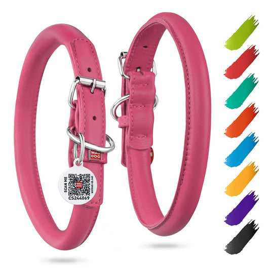 Ultra Soft Rolled Leather Dog Collar Soft Padded Dog Collars