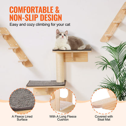 Wall Mounted Cat Shelves, Cat Wall Shelves and Perches with Jumping