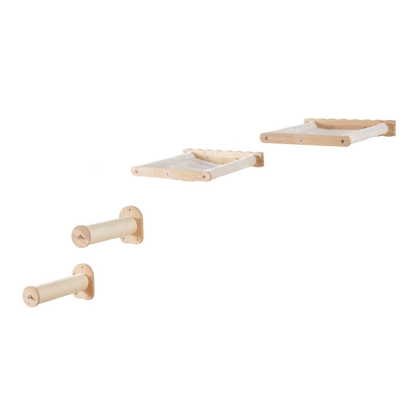 Wall Mounted Cat Shelves, Cat Wall Shelves and Perches with Jumping