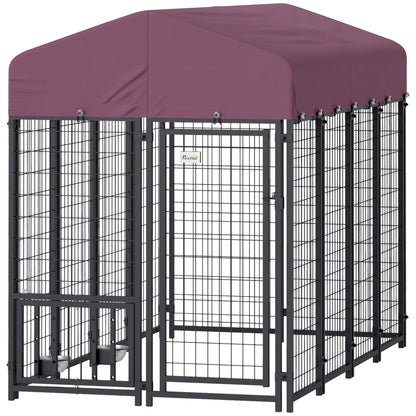 Welded Wire Outdoor Dog Kennel with 360° Rotating & 4 Levels