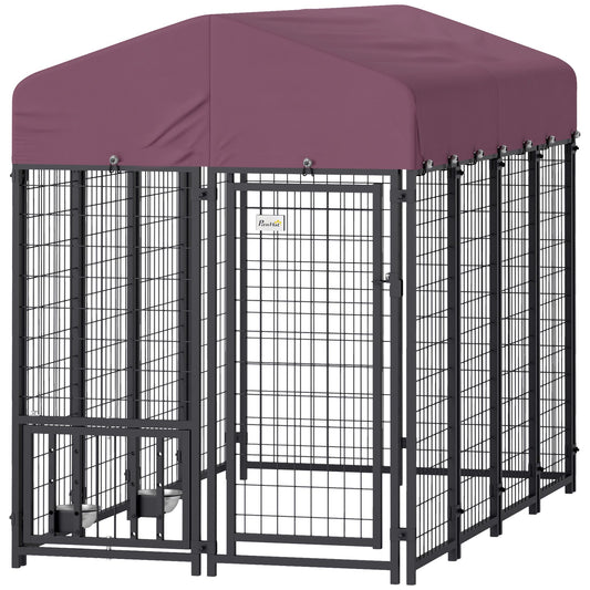Welded Wire Outdoor Dog Kennel with 360° Rotating & 4 Levels