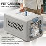 White Aviation Enclosed Cat Litter Box with Handle, Spacious Anti
